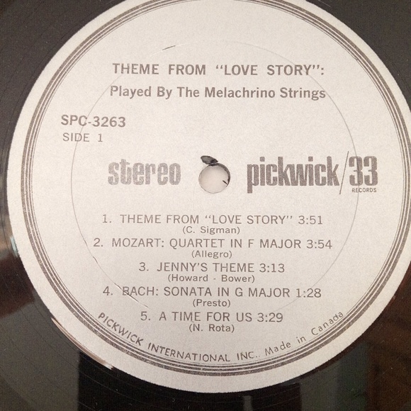 Theme From Love Story Played By Melachrino Pickwick International Vinyl Record - Picture 10 of 10